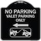 Signmission No Parking Valet Parking Only Heavy-Gauge Aluminum Architectural Sign, 18" x 18", BS-1818-23645 A-DES-BS-1818-23645 - alternate 1